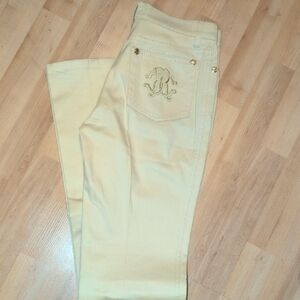 Roberto Cavalli Light Tan Straight Leg Jeans
